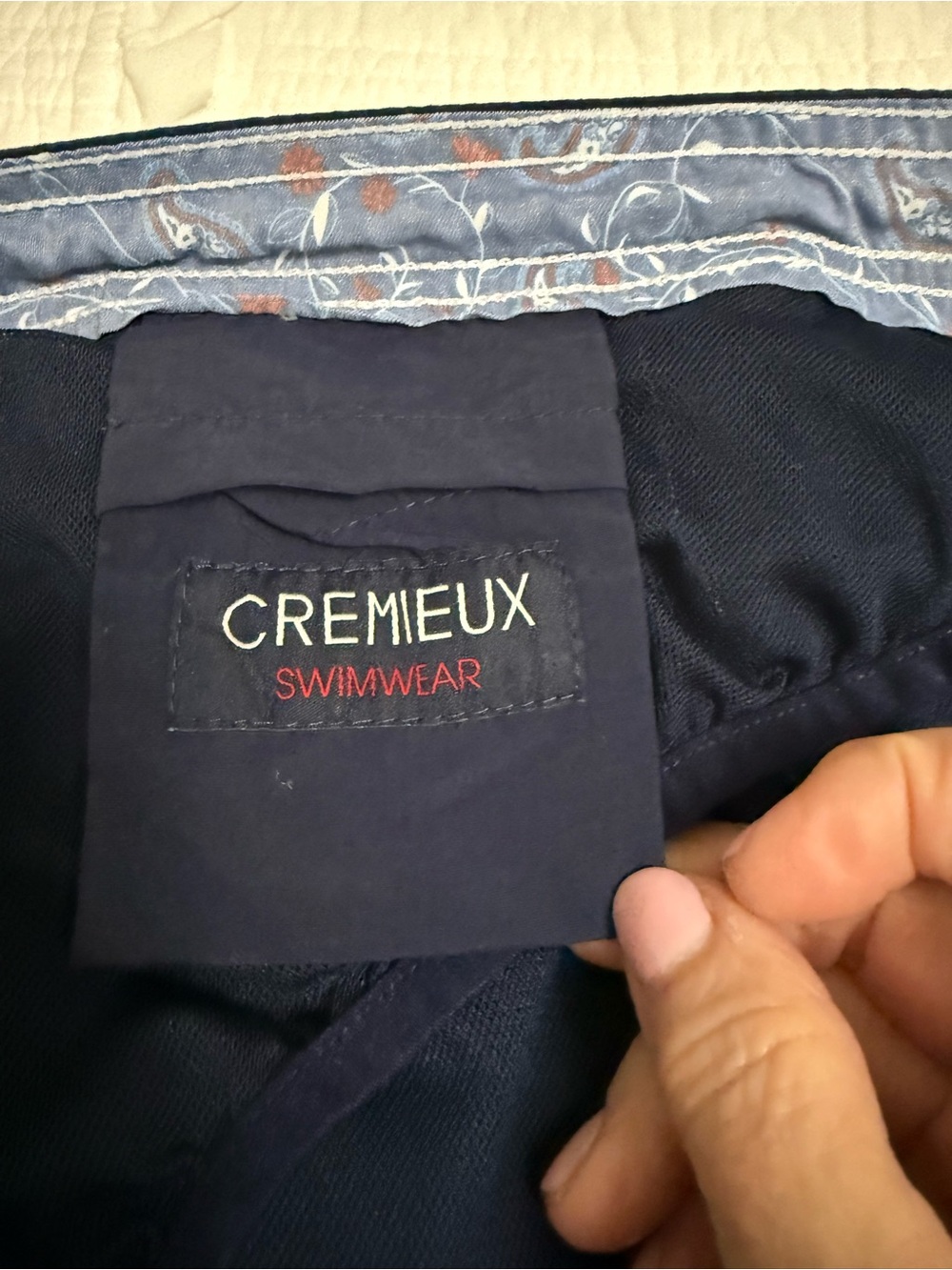 Cremieux Navy Swim Trunks XL Mesh Lined Preppy Coastal Beach Shorts - Picture 6 of 9